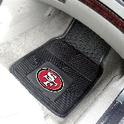 San Francisco 49ers Heavy Duty Car Mat Set - 2 Pieces - Oval SF Primary Logo, 8902