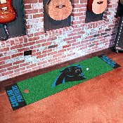 Carolina Panthers Putting Green Mat - 1.5ft. x 6ft. - Panther Head Primary Logo, 9005