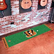 Cincinnati Bengals Putting Green Mat - 1.5ft. x 6ft. - Striped B Primary Logo, 9007