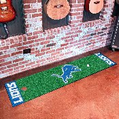 Detroit Lions Putting Green Mat - 1.5ft. x 6ft. - Lion Primary Logo, 9011
