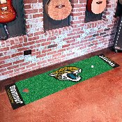 Jacksonville Jaguars Putting Green Mat - 1.5ft. x 6ft. - Jaguar Head Primary Logo, 9015