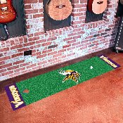 Minnesota Vikings Putting Green Mat - 1.5ft. x 6ft. - Viking Head Primary Logo, 9019