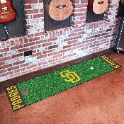 San Diego Padres Putting Green Mat - 1.5ft. x 6ft. - SD Primary Cap Logo & Wordmark, 9048