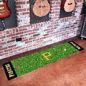 Pittsburgh Pirates Putting Green Mat - 1.5ft. x 6ft. - Circular Pirates Secondary Logo, 9050