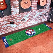 Texas Rangers Putting Green Mat - 1.5ft. x 6ft. - Circular Rangers Primary Logo, 9051