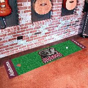 Alabama Crimson Tide Putting Green Mat - 1.5ft. x 6ft., Elephant Logo, 9064