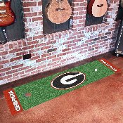 Georgia Bulldogs Putting Green Mat - 1.5ft. x 6ft. - G Primary Logo, 9067