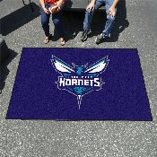 Charlotte Hornets Ulti-Mat Rug - 5ft. x 8ft. - Hornet with Wordmark Primary Logo, 9215