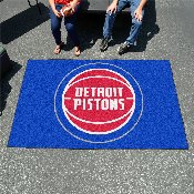 Detroit Pistons Ulti-Mat Rug - 5ft. x 8ft. - Basketball with Wordmark Primary Logo, 9258