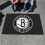 Brooklyn Nets Ulti-Mat Rug - 5ft. x 8ft. - Circular Nets Secondary Logo, 9340