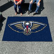 New Orleans Pelicans Ulti-Mat Rug - 5ft. x 8ft. - Fleur-de-lis Pelican Secondary Logo, 9348