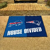 NFL House Divided - Patriots / Bills House Divided Rug - 34 in. x 42.5 in. - House Divided, 9580