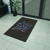 Miami Marlins High-Traffic Mat with Durable Rubber Backing, AGS-9840