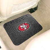 San Francisco 49ers Back Seat Car Utility Mat - 14in. x 17in. - Oval SF Primary Logo, 9973