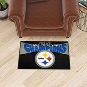 Pittsburgh Steelers Starter Mat Accent Rug - 19in. x 30in., 2009 AFC Conference Champions, 10172