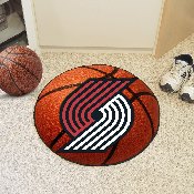 Portland Trail Blazers Basketball Rug - 27in. Diameter - Trailblazer Primary Logo, 10198