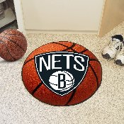 Brooklyn Nets Basketball Rug - 27in. Diameter - Nets Shield Primary Logo, 10204