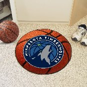 Minnesota Timberwolves Basketball Rug - 27in. Diameter - Wolf Head Primary Logo, 10205