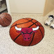 Chicago Bulls Basketball Rug - 27in. Diameter - Bull Head Primary Logo, 10218