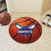 Charlotte Hornets Basketball Rug - 27in. Diameter - Hornet with Wordmark Primary Logo, 10219