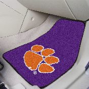 Clemson Tigers Front Carpet Car Mat Set - 2 Pieces, Purple, 10233