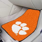 Clemson Tigers Front Carpet Car Mat Set - 2 Pieces, Orange, 10234
