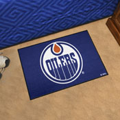 Edmonton Oilers Oilers Starter Mat Accent Rug - 19in. x 30in. - Circular Oilers Primary Logo - Blue, 10280