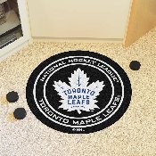Toronto Maple Leafs Hockey Puck Rug - 27in. Diameter, 10283