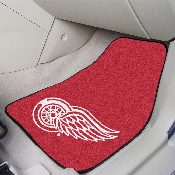 Detroit Red Wings Front Carpet Car Mat Set - 2 Pieces - Red Wing Primary Logo - Red, 10286