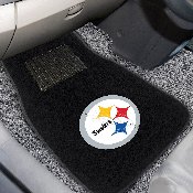 Pittsburgh Steelers Embroidered Car Mat Set - 2 Pieces - Circular Steelers Primary Logo, 10302