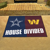 NFL House Divided - Cowboys / Football Team House Divided Rug - 34 in. x 42.5 in., 10307