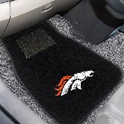 Denver Broncos Embroidered Car Mat Set - 2 Pieces - Bronco Head Primary Logo, 10348