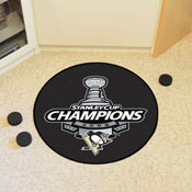 Pittsburgh Penguins Hockey Puck Rug - 27in. Diameter, 2009 NHL Stanley Cup Champions, 10361