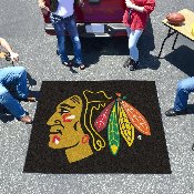 Chicago Blackhawks Tailgater Rug - 5ft. x 6ft. - Blackhawk Head Primary Logo, 10369