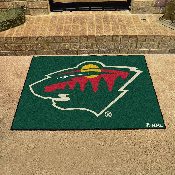 Minnesota Wild All-Star Rug - 34 in. x 42.5 in. - Wild Head Primary Logo, 10394