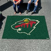 Minnesota Wild Ulti-Mat Rug - 5ft. x 8ft. - Wild Head Primary Logo, 10396