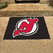 New Jersey Devils All-Star Rug - 34 in. x 42.5 in. - NJ Devil Primary Logo, 10412