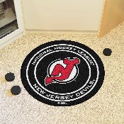 New Jersey Devils Hockey Puck Rug - 27in. Diameter, 10416