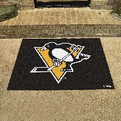 Pittsburgh Penguins All-Star Rug - 34 in. x 42.5 in. - Skating Penguin Primary Logo, 10432