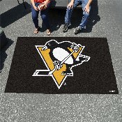 Pittsburgh Penguins Ulti-Mat Rug - 5ft. x 8ft. - Skating Penguin Primary Logo, 10434
