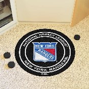 New York Rangers Hockey Puck Rug - 27in. Diameter, 10472