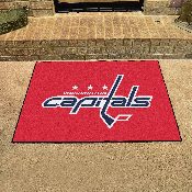 Washington Capitals All-Star Rug - 34 in. x 42.5 in. - Capitals Wordmark Logo, 10558