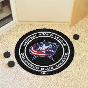 Columbus Blue Jackets Hockey Puck Rug - 27in. Diameter, 10572