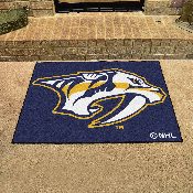Nashville Predators All-Star Rug - 34 in. x 42.5 in. - Predator Head Primary Logo - Blue, 10580