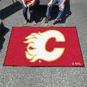 Calgary Flames Ulti-Mat Rug - 5ft. x 8ft. - Flaming C Primary Logo, 10604