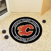 Calgary Flames Hockey Puck Rug - 27in. Diameter, 10605