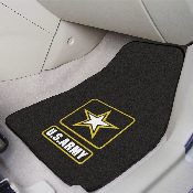 U.S. Army Front Carpet Car Mat Set - 2 Pieces, Black, 11066