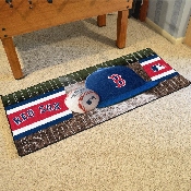 Boston Red Sox Baseball Runner Rug - 30in. x 72in. - B Cap Logo, 11070