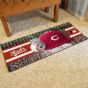 Cincinnati Reds Baseball Runner Rug - 30in. x 72in. - C Reds Primary Logo, 11073