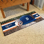 Detroit Tigers Baseball Runner Rug - 30in. x 72in. - D Primary Cap Logo, 11076